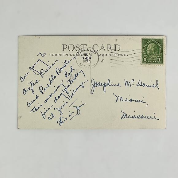 1930 RPPC Native American Indians Woman Baby Franklin 1c Stamp Postcard Perf - Picture 2 of 5